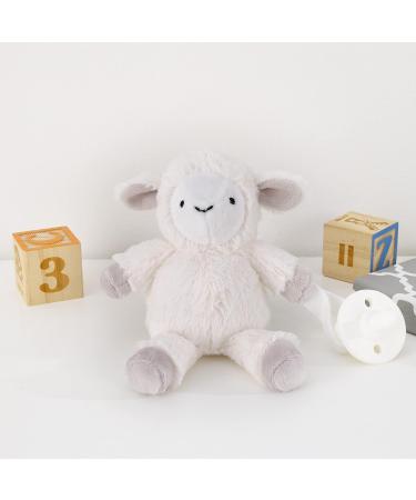 Little Love by NoJo Lamb Plush Pacifier Buddy - White and Taupe - Buy Online on GoSupps.com