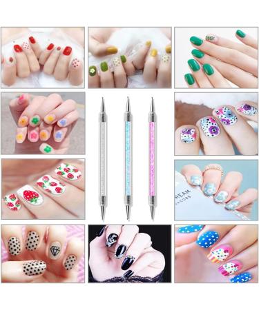 3 Pcs Double Ended Nail Dotting Pen Set for Nail Art Design - Buy Online on GoSupps.com