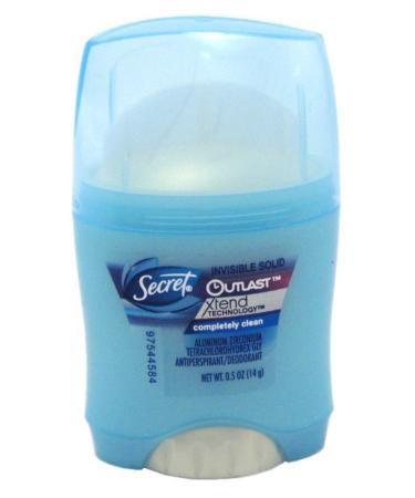 Secret Outlast Invisible Solid Antiperspirant & Deodorant Completely Clean 0.50 oz (6PK)