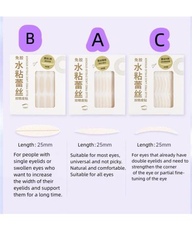 Waterproof Double Eyelid Lifting Tapes - Slip-Float Stripes for Instant Eye Transformation | 24-Hour Hold No Surgery Needed! - Buy Online on GoSupps.com
