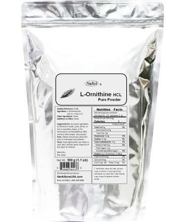 NuSci Pure L-Ornithine Powder 250g (8.8 oz) AJI Quality - Buy Online on GoSupps.com