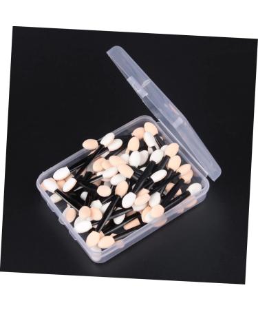 SOESFOUFU 100 Pcs Cosmetic Double Head Eyeshadow Makeup Eyeshadow Eyeliner Brushes Eyeshadow Brush Size 2 Black - Buy Online on GoSupps.com