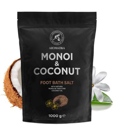 Foot Bath Salt Monoi de Tahiti & Coconut 35Oz - Natural Sea Salt for Relaxation Pedicure & Wellness - Aromatherapy Foot Care Additive - Buy Online on GoSupps.com