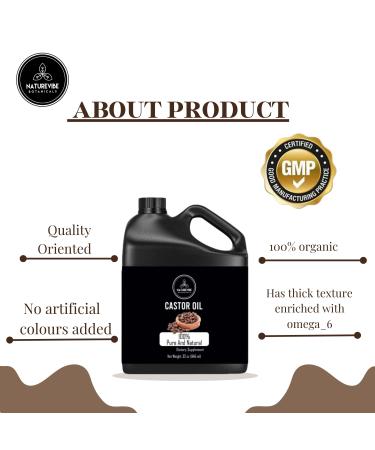 Naturevibe Botanicals Castor Oil 32oz - 100% Pure & Natural Castor Oil 32 Fl Oz (1 Pack) - Buy Online on GoSupps.com