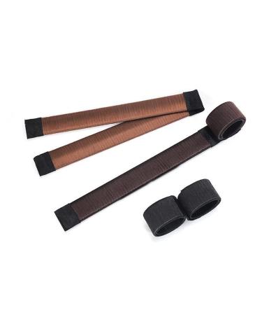 Miniy 3Pcs Donut Hair Bun Maker Set | DIY Hair Bun Accessories & Tools | French Twist Hair Clips in Black Dark Brown & Brown - Buy Online on GoSupps.com