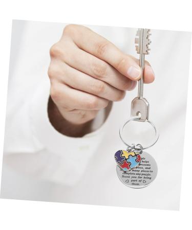 Besportble Key Pendant Set - Unique Puzzle Pair Keychain for Teachers & Therapists | Perfect Stainless Steel Birthday Gift - Buy Online on GoSupps.com