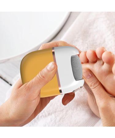 Electric Foot Scrubber File - Portable Electronic Foot File Pedicure Dead Skin Foot Care Callus Remover Rechargeable Waterproof Foot File Yellow - Buy Online on GoSupps.com