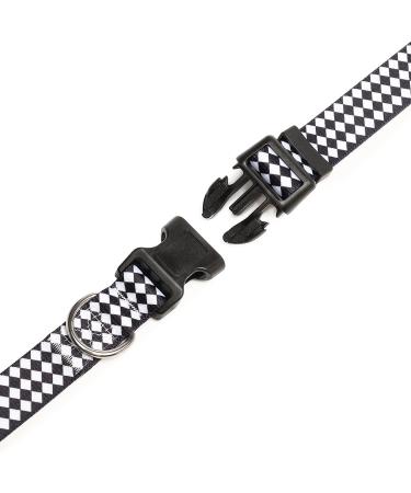 Mercano Adjustable Dog Collar | Soft Nylon Comfort for All Sizes - Perfect for Small Medium & Large Dogs & Puppies (M Rhombbe) - Buy Online on GoSupps.com