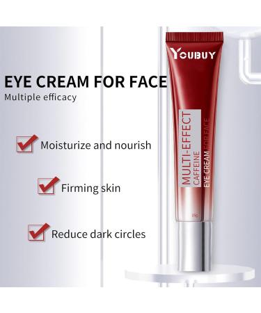 Caffeine Eye Cream for Dark Circles & Puffiness | Anti-Aging Under Eye Serum for Bags Wrinkles & Fine Lines - Visible Firming & Tightening Formula - Buy Online on GoSupps.com