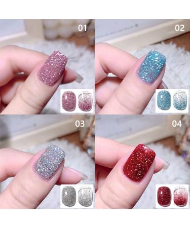 10ml UV Nail Art Gel Soak Off Gel Varnish Lacquer Broken Diamond Phototherapy Glue Glitter Gel Nail Polish Gel - (Color: 1) - Buy Online on GoSupps.com