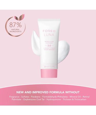 FOREO LUNA Micro-Foam Face Cleanser 2.0 | Travel Size Vegan Facial Wash | Pore Minimizer for All Skin Types | 0.67 fl. oz - Best Skin Care Solution - Buy Online on GoSupps.com