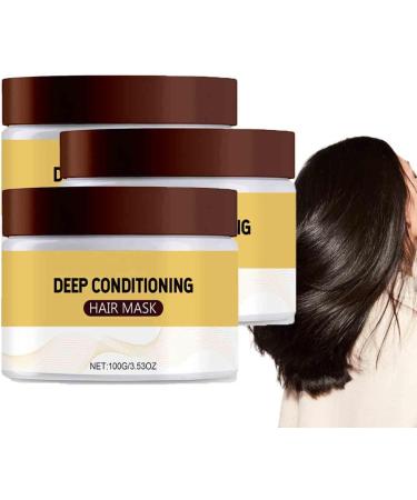 Luxurious Deep Conditioning Hair Mask, Collagen Hair Mask, Hydrating Nourishing Collagen Hair Conditioner for Dry Damaged Hair (3pc)