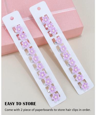 Wecoe 20 Pcs Small Flower Hair Clips - Cute Decorative Mini Claw Clips for Girls - Purple Lily Hair Accessories for Kids & Women - Buy Online on GoSupps.com