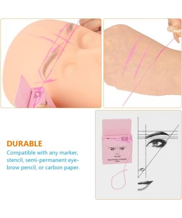 Mipcase Home Tools Makeup Kit Eyebrow Positioning Ruler Reliable Eyebrow Ruler Stickers Major 4.6x1.8x7.5cm Pink - Buy Online on GoSupps.com
