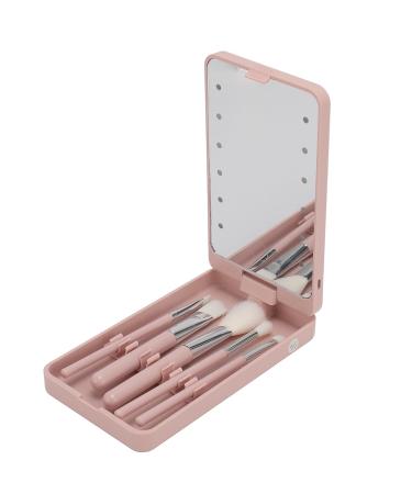 Buy Makeup Brush Set with Mirror - Travel-Friendly Cosmetic Brushes Kit | Multifunctional LED Mirror Included - Buy Online on GoSupps.com