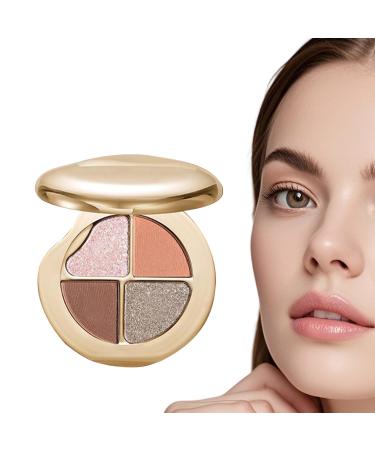 xowwyue Makeup Eyeshadow Palette | 4-in-1 Eyeshadow Palette for Eyes and Cheeks Face Blusher Travel Mature Women Daily