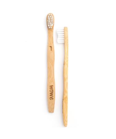 Wowe Natural Bamboo Toothbrush for Kids - Soft Bristles | 4 Pack - Buy Online on GoSupps.com