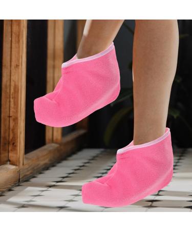 Uonlytech Paquet de Th rapie Cire Paraffine 2 Paires Couvre-pieds R utilisables pais Rose Fuchsia Bord Blanc Soins des Pieds Spa Professionnels Masque Hydratant et Chaleur Solide - Buy Online on GoSupps.com