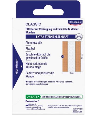 Hansaplast Classic Pflasters (2 m x 6 cm) - Cuttable Wound Plasters with Strong Adhesive & Bacteria Shield | Flexible & Breathable Bandage 2-Pack - Buy Online on GoSupps.com