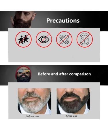 Blackening Beard Shampoo Black Beard Dye Bart Hair Dye for Men Instant Black For Only 5 Minutes Beard Color 4 Weeks (15ml * 1/5/10 PCS) - Buy Online on GoSupps.com