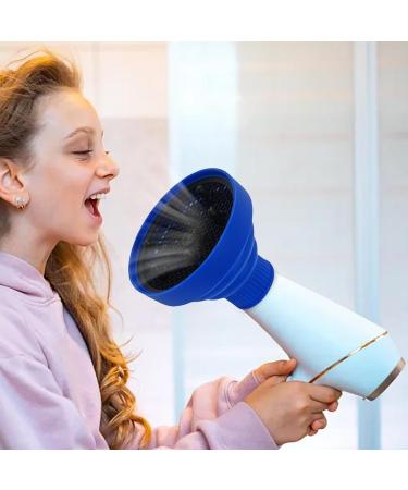 Huaxingda Hair Dryer Hood | Heat Resistant Silicone Hair Dryer Vent Hood Foldable | Multifunctional Hair Dryer Accessories Soft Hair Styling Supplies for Home Hair Salon blue - Buy Online on GoSupps.com