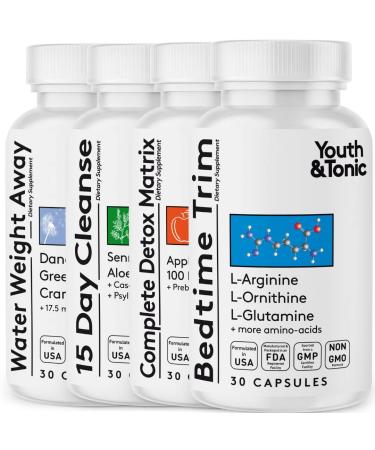 Youth & Tonic Bedtime Trim Detox Cleanse Kick Off Weight Management - 120 Pills