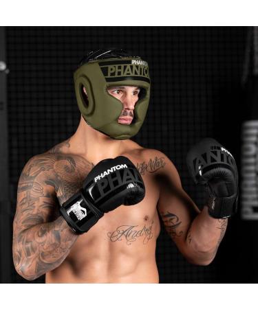 Phantom Head Guard APEX | Ultimate Boxing & MMA Protection | Unisex Full Face for Muay Thai & Fighting | Army Style - Buy Online on GoSupps.com