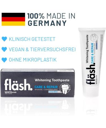 Flower Whitening Toothpaste 75ml - 30% Xylitol & 15% Hydroxyapatite for Double Caries Protection - Refreshing Lime Mint Flavor - International Shipping Available - Buy Online on GoSupps.com