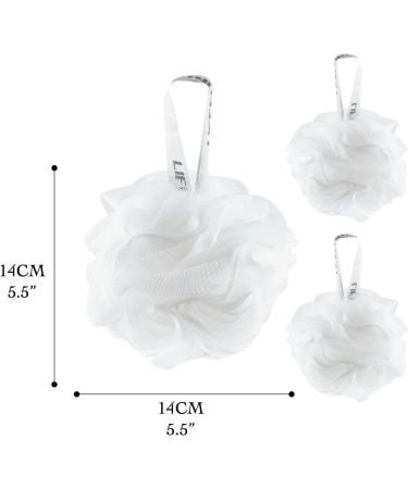Lifeforce Shower Sponge Bath Loofah 3 Pack White Shower Puff Large Clean Skin Loofah Sponge for Bathing Comfortable and Soft Mesh Loofah Body Exfoliating Shower Sponge - Thick & Luxurious Colours 3 X White - Buy Online on GoSupps.com