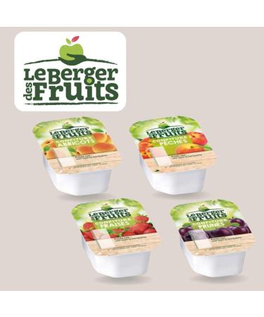 THE SHEPHERD OF FRUITS | 60 Assorted Jam Trays: Plum Peach Apricot & Strawberry | 20g Single Portions - Buy Online on GoSupps.com