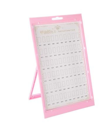 Amonida manicure tool reliable nail polish tips display rack nail carve nail art practice new leaner for nail drawing (pink)