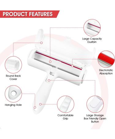Quality-mart Pet Hair Remover Roller | Reusable Dog & Cat Hair Cleaner for Floors Sofas Carpets Clothes & Car Seats - Easy & Self-Cleaning - Buy Online on GoSupps.com