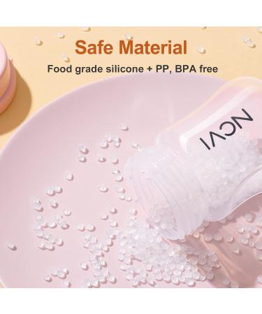 NCVI Breast Milk Storage Bottles - 4.7oz 2 Pack with Nipples & Travel Caps - BPA Free, Anti-Colic - Buy Online on GoSupps.com