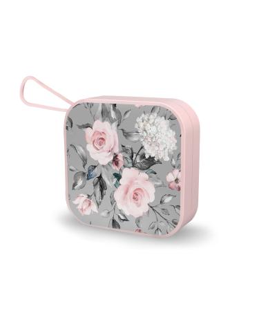 Hennaja Orthodontic Retainer Case,Perfect Denture case,Mouth Guard Case,aligner Case, Pill Case for Household|Office|Travel(1-Grey Rose) 1 Pack 2-1-Grey Rose - Buy Online on GoSupps.com