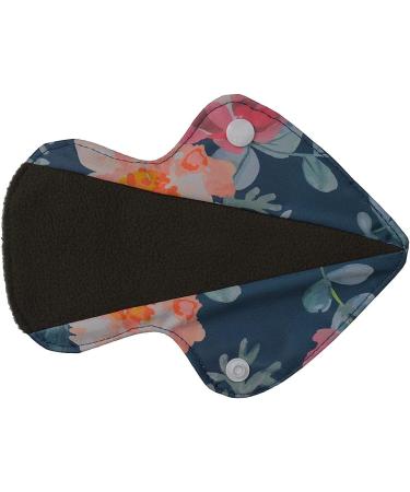 Reusable Charcoal Bamboo Mama Cloth Menstrual Pads - 10 Piece Set, 7x5 inch with Wing for Thongs - Buy Online on GoSupps.com