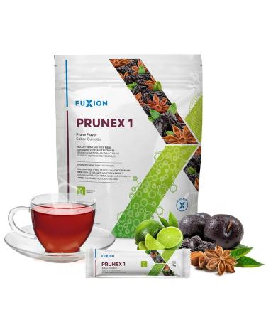 Petseeker Fast Acting Colon Cleanse-FuXion Prunex 1 Reliable Overnight Relief from Constipation Stay Comfortable at Bathroom All Natural Ingredients Herb&Fruit w Fiber&Insulin(Prune&Plum 28 Sachets)