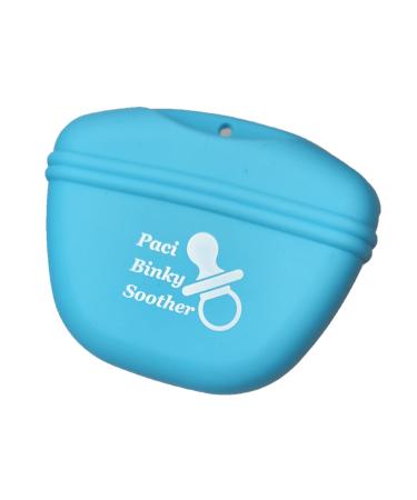One Handed Pacifier Holder Case Washable Silicone Pacifier Holder Pouch Clip on Opens with One Hand