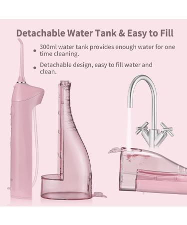 TOVENDOR Electric Water Flosser - Cordless Dental Oral Irrigator | 3 Modes, 3 Tips, 300ML Waterproof Waterflosser - Pink - Buy Online on GoSupps.com