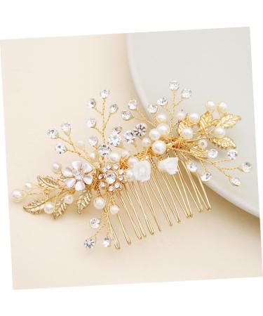 minkissy Tocados Para El Hair Jewelry for Women Handmade Hair Combs Golden Hair Comb Bridal Tiara Rhinestone Hair Comb Rhinestone Comb Bridal Headwear Flowers Headgear - Buy Online on GoSupps.com
