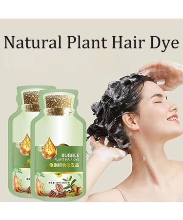 (100% 5 star) Natural Plant Hair Dye Botanical Bubble Hair Dye 20ml x 10 Packs | Fruitcolor Hair Dyeing Cream Natural Plant Hair Dye Shampoo | Pure Plant Extract (Chestnut Brown) - Buy Online on GoSupps.com