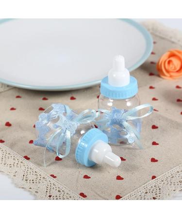Haofy Baby Shower Bottles - 12 Pcs Candy Gift Box for Girl Boy Newborn Birthday Blue Decorations - Buy Online on GoSupps.com