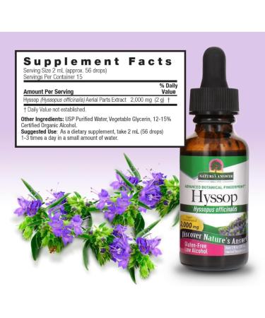 NaturaAnswer's Law Herbal Hyssop Supplement 30ml - Buy Online on GoSupps.com