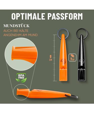 Gizzy Dog Whistle - Loud & Reliable Training Tool | 2-Pack Orange/Black - Effective Dog Training - Buy Online on GoSupps.com