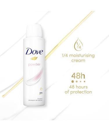 Dove Powder Anti-perspirant Deodorant Spray pack of 6 with moisturising cream for 48 hours of protection 150 ml Powder 150 ml (Pack of 6) - Buy Online on GoSupps.com