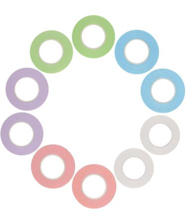Buy 10 Rolls Colorful Eyelash Extension Tape - 9m Self-Adhesive Fabric Rolls for Perfect Lash Application | International Shipping Available - Buy Online on GoSupps.com