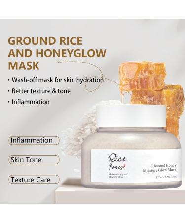 Masque clat Apaisant au Miel de Riz - Masque Hydratant et Exfoliant Doux Apaise la Peau - l'Extrait de Semence de Riz et au Miel - 120 ml - Buy Online on GoSupps.com