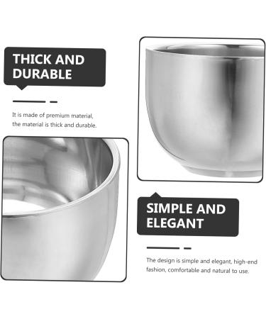 Frcolor 3PC Stainless Steel Double-Walled Shaving Bowl Set - Comfortable Foam & Cream Shaving Accessories for Men - 8.2x5.8cm - Buy Online on GoSupps.com