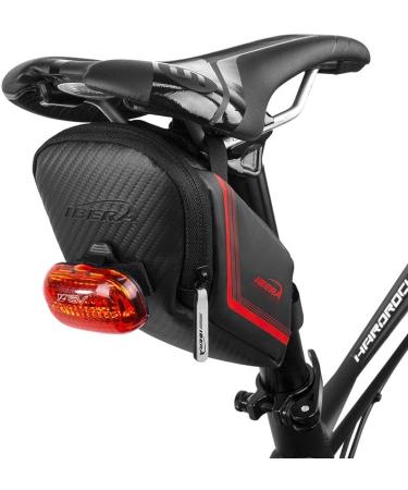 Ibera 1L Saddle Bag - Water-Resistant Bike Bag in Multiple Colors - Fits All Bike Seats - Taillight Compatible - Buy Online on GoSupps.com