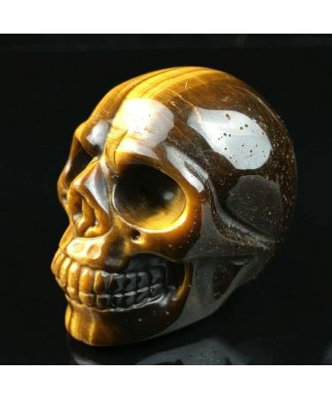 Natural Crystal Rough Natural Magic Natural Tiger Eye Stone Hand-Carved Skull Natural Tiger Eye Stone Mine Carved Home Decorative Art Collection (Size : 1PC) - Buy Online on GoSupps.com