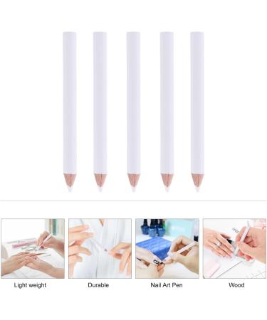 Healifty 30pcs Absorb White Pencil Nails Tools 2- In- 1 Nail Whitening Pencils Wood Pen Crayon Ballpoint Pen - Buy Online on GoSupps.com